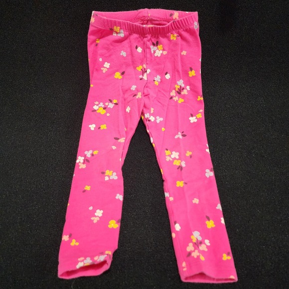 Cat & Jack Other - Cat & Jack Toddler Girls Pink Floral Cotton Stretch Leggings Size 3T‎
